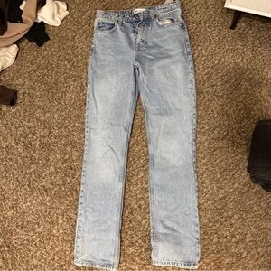 Zara Light Blue Straight Leg Jeans